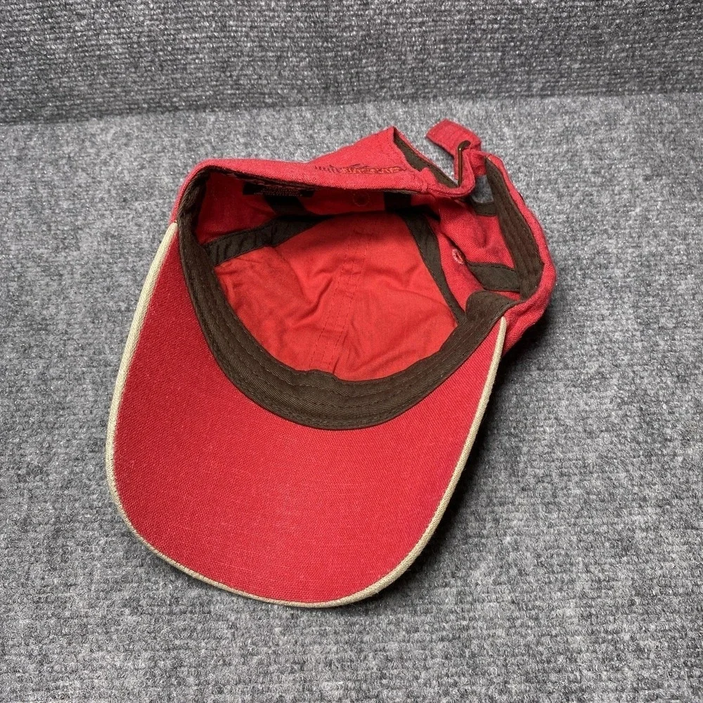 Jeff Gordon Hat Cap Strap Back Mens One Size Red Tan NASCAR Racing Script 24